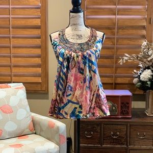 Floral silk blouse NWT